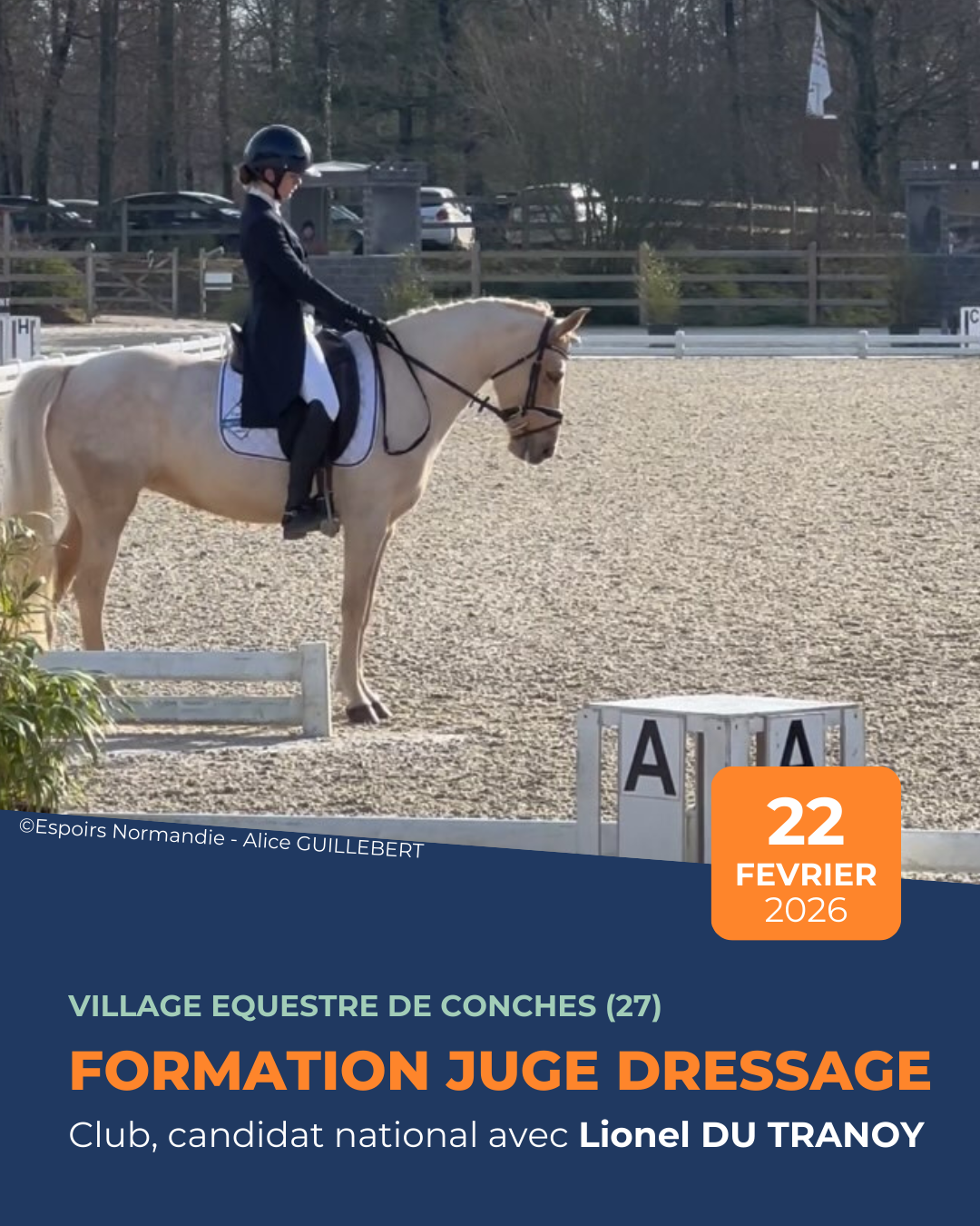Formation juges club Dressage avec Lionel du Tranoy 2026