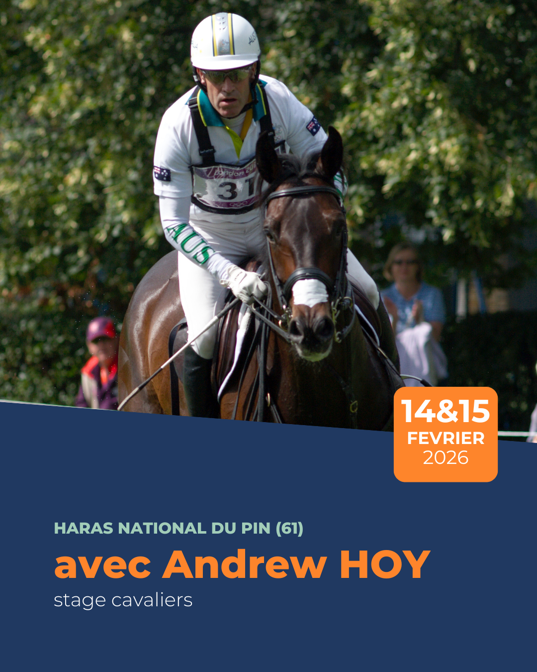 Stage cavaliers CCE avec Andrew Hoy